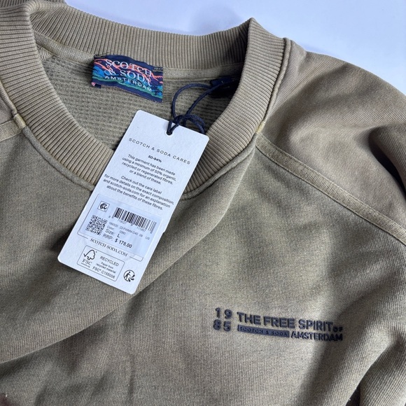 Scotch & Soda Amsterdam | Olive Green Sweatshirt | Size L - Picture 5 of 7